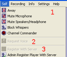 self settings window