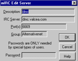 Enter your server